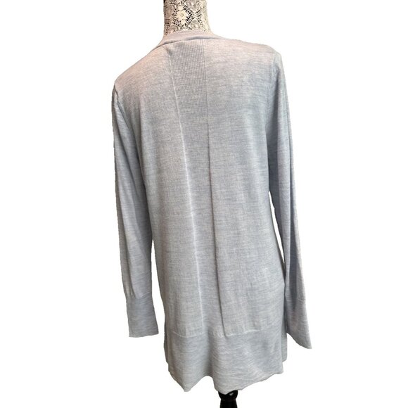 Ellen Tracy sweater extra fine merino wool light blue crew neck long sleeve gorg - Picture 3 of 10